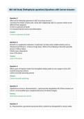 BIO 106 Study &lpar;Pathophysio questions&rpar; Questions with Correct Answers