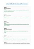 Biology 108 Final Exam Questions with Correct Answers