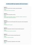 Bio 108 Lab UMKC Exam Questions with Correct Answers