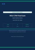 WGU C784 FINAL EXAM 2026&sol;2027 &vert; Applied Healthcare Statistics Questions & Verified Answers &vert; 100&percnt; Correct Grade A &vert; Pass Guaranteed&NewLine;&NewLine;