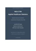 WGU C784 COMPLETE STUDY BUNDLE 2026&sol;2027 &vert; Objective Assessments&comma; Pre-Assessments & Final Exams &vert; Applied Healthcare Statistics Q&A &vert; Pass Guaranteed - A&plus; Graded