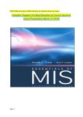 Test Bank for Essentials of MIS 14th Edition &vert; Kenneth C&period; Laudon & Jane P&period; Laudon &vert; Chapters 1&ndash;12 Complete