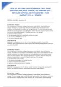 HESI A2 - READING COMPREHENSION FINAL EXAM 2026&sol;2027 &vert; MULTIPLE-CHOICE &vert; 100 VERIFIED Q&A &vert; DETAILED RATIONALES &vert; NGN-ALIGNED &vert; PASS GUARANTEED &ndash; A&plus; GRADED