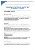 HESI A2 - READING COMPREHENSION PRACTICE EXAM 2026&sol;2027 &vert; 100 CERTIFICATION-STYLE QUESTIONS &vert; EXPERT VERIFIED &vert; DETAILED RATIONALES &vert; PASS GUARANTEED &ndash; A&plus; GRADED