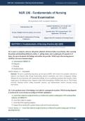 NUR 106 FINAL EXAM 2026&sol;2027 &vert; Complete Questions & Solutions &vert; Verified Q&A &vert; Pass Guaranteed - A&plus; Graded&NewLine;&NewLine;