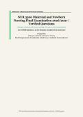 NUR 3500 Maternal and Newborn Nursing &ndash; Academic Year 2026&sol;2027 &ndash; Final Examination Questions
