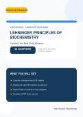Lehninger Principles of Biochemistry 8th Edition &vert; 28 Chapters Questions & Answers &vert; Biochemistry Exam Prep