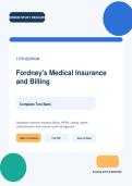 Fordney&rsquo;s Medical Insurance and Billing 17th Edition &vert; 21 Chapters Questions & Answers &vert; Billing & Coding Exam Prep