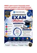 NR605 Latest recent & frequently tested exam with questions and verified accurate solution &lpar;detailed & elaborated&rpar; GRADED A&plus;&period;
