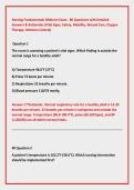 Nursing Fundamentals Final Exam &lpar;Latest Exam 2026-2027 &vert;&vert; Most Recent Final Exam Actual Complete Real Questions And Correct Answers &lpar;Verified Answers&rpar; Already Graded A&plus; &vert; Guaranteed Success&excl;&excl; Newest Exam &vert; Just Released&excl;&excl;