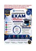 NR 601-Diabetes GYN & GU Latest recent & frequently tested exam with questions and verified accurate solution &lpar;detailed & elaborated&rpar; GRADED A&plus;&period;