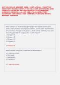 AMT MLS EXAM NEWEST 2026- 2027 ACTUAL  PRACTICE &NewLine;EXAM TEST BANK&vert; COMPLETE REAL EXAM QUESTIONS AND &NewLine;CORRECT DETAILED ANSWERS &lpar;VERIFIED ANSWERS&rpar; &NewLine;ALREADY GRADED A&plus;&vert; AMT MEDICAL LABORATORY &NewLine;SCIENTIST CERTIFICATION EXAM PREP &lpar;BRAND NEW&excl;&excl;&rpar; &NewLine;NEWEST VERSION