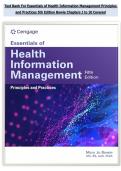 Test Bank For Essentials of Health Information Management Principles &NewLine;and Practices 5th Edition Bowie Chapters 1 to 10 Covered