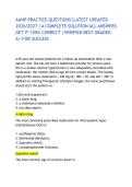 AANP PRACTICE QUESTIONS&vert;LATEST UPDATED 2026&sol;2027 &vert;A COMPLETE SOLUTION ALL ANSWERS GET IT 100&percnt; CORRECT &vert;VERIFIED BEST GRADED A&plus; FOR SUCCESS