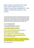 SARAH MICHELLE LIVE REVIEW STUDY GUIDE EXAM &vert;LATEST UPDATED 2026&sol;2027 &vert;A COMPLETE SOLUTION ALL ANSWERS GET IT 100&percnt; CORRECT &vert;VERIFIED BEST GRADED A&plus; FOR SUCCESS