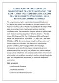 AANP AGPCNP CERTIFICATION EXAM&colon; &NewLine;COMPREHENSIVE PRACTICE EXAMINATION TEST &NewLine;BANK &vert; LATEST UPDATE 2026&sol;2027 &vert; ACTUAL EXAM &NewLine;PRACTICE QUESTIONS AND ANSWERS &vert; EXAM &NewLine;REVIEW &vert; 100&percnt; CORRECT ANSWERS&period; 