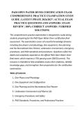 PADI OPEN WATER DIVER CERTIFICATION EXAM&colon; &NewLine;COMPREHENSIVE PRACTICE EXAMINATION STUDY &NewLine;GUIDE &vert; LATEST UPDATE 2026&sol;2027 &vert; ACTUAL EXAM &NewLine;PRACTICE QUESTIONS AND ANSWERS &vert; EXAM &NewLine;REVIEW &vert; 100&percnt; CORRECT ANSWERS &vert; VERIFIED &NewLine;SOLUTIONS