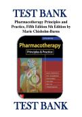TEST BANK &NewLine;Pharmacotherapy Principles and &NewLine;Practice&comma; Fifth Edition 5th Edition by &NewLine;Marie Chisholm-Burns