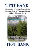 TEST BANK &NewLine;Biochemistry&colon; A Short Course Third &NewLine;Edition by John L&period; Tymoczko&comma; Jeremy&NewLine;M&period; Berg & Lubert Stryer