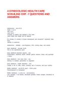 4 GYNECOLOGIC HEALTH CARE SCHUILING CHP&period; -7 QUESTIONS AND ANSWERS&NewLine;&NewLine;