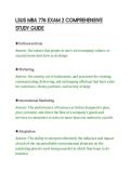 LSUS MBA 776 EXAM 2 COMPREHENSIVE&NewLine;STUDY GUIDE