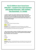 NU 673 Midterm Exam Actual Exam 2026&sol;2027 &ndash; Complete Exam-Style Questions with Detailed Rationales &vert; 100&percnt; Verified &vert; Pass Guaranteed &ndash; A&plus; Graded