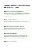 LSUS MBA 776 EXAM 2 EXAMPREP QUESTIONS&NewLine;AND DETAILED SOLUTIONS&NewLine;