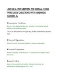 LSUS MHA 706 MIDTERM 200 ACTUAL EXAM&NewLine;PAPER 2026 QUESTIONS WITH ANSWERS&NewLine;GRADED A&plus;