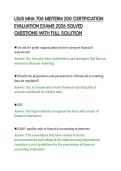 LSUS MHA 706 MIDTERM 200 CERTIFICATION&NewLine;EVALUATION EXAMS 2026 SOLVED&NewLine;QUESTIONS WITH FULL SOLUTION&NewLine;