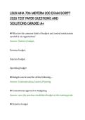 LSUS MHA 706 MIDTERM 200 EXAM SCRIPT&NewLine;2026 TEST PAPER QUESTIONS AND&NewLine;SOLUTIONS GRADED A&plus;