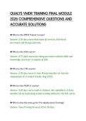QUALYS VMDR TRAINING FINAL MODULE&NewLine;2026 COMPREHENSIVE QUESTIONS AND&NewLine;ACCURATE SOLUTIONS