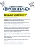 CERTIFIED DIETARY MANAGER CDM ACTUAL FINALS ANSWERS AND QUESTIONS SET A&period;pdf