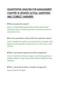 QUANTITATIVE ANALYSIS FOR MANAGEMENT&NewLine;CHAPTER 15 UPDATED ACTUAL QUESTIONS&NewLine;AND CORRECT ANSWERS
