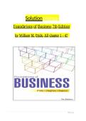 Solution Manual for Foundations of Business 7th Edition &vert; Pride&comma; Hughes & Kapoor &vert; Chapters 1&ndash;47 &vert; Q&A