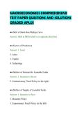 MACROECONOMICS COMPREHENSIVE&NewLine;TEST PAPER QUESTIONS AND SOLUTIONS&NewLine;GRADED APLUS&NewLine;