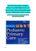 Test Bank for Burns' Pediatric Primary Care 8th Edition by Dawn Lee Garzon &comma; Mary Dirks&comma; Martha Driessnack&comma; Karen G&period; Duderstadt and Nan M&period; Gaylord isbn-9780323882316 Complete Latest Verified Guide&NewLine;
