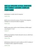 MAE 284 UPDATED ACTUAL QUESTIONS&NewLine;AND CORRECT ANSWERS COMPLETE&NewLine;STUDY GUIDE&NewLine;