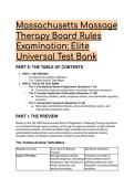 2026&sol;2027 Massachusetts Massage Therapy Board Rules Exam &lpar;269 CMR&rpar;&colon; S-Tier Universal Test Bank & Study Guide