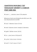 QUANTITATIVE PROFICIENCY TEST&NewLine;WORLDQUANT UNIVERSITY 2 COMPLETE&NewLine;STUDY GUIDE 2026&NewLine;
