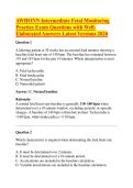 AWHONN Intermediate Fetal Monitoring Practice Exam Questions with Well-Elaborated Answers Latest Versions 2026