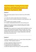 PCA CFSS Worker Training Practice Exam Questions with Elaborated Answers and Rationales Top Rated A&plus; 2026