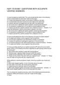 NUR 170 EXAM 1 QUESTIONS WITH ACCURATE VERIFIED ANSWERS