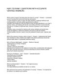 NUR 170 EXAM 1 QUESTIONS WITH ACCURATE VERIFIED ANSWERS