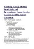 2026&sol;2027 S-Tier Wyoming Massage Therapy Jurisprudence & MBLEx Elite Test Bank &vert; Complete Q&A Guide