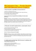 NRA Instructors Class &mdash; Practice Questions with Well-Elaborated Answers Graded A&plus;