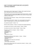 NUR 170 EXAM 2 QUESTIONS WITH ACCURATE VERIFIED ANSWERS