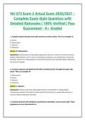 NU 673 Exam 2 Actual Exam 2026&sol;2027 &ndash; Complete Exam-Style Questions with Detailed Rationales &vert; 100&percnt; Verified &vert; Pass Guaranteed &ndash; A&plus; Graded