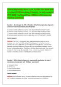Clinical Psychology Final Exam Practice Test Bank with &NewLine;a review of 200 latest questions and correct Answers&sol; &NewLine;PSYC 3303 Final Exam Prep &lpar;200 correctly answered &NewLine;Practice Questions&rpar;