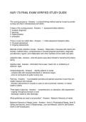 NUR 170 FINAL EXAM VERIFIED STUDY GUIDE