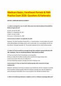 Medicare Basics&comma; Enrollment Periods & FWA Practice Exam 2026- Questions & Rationales